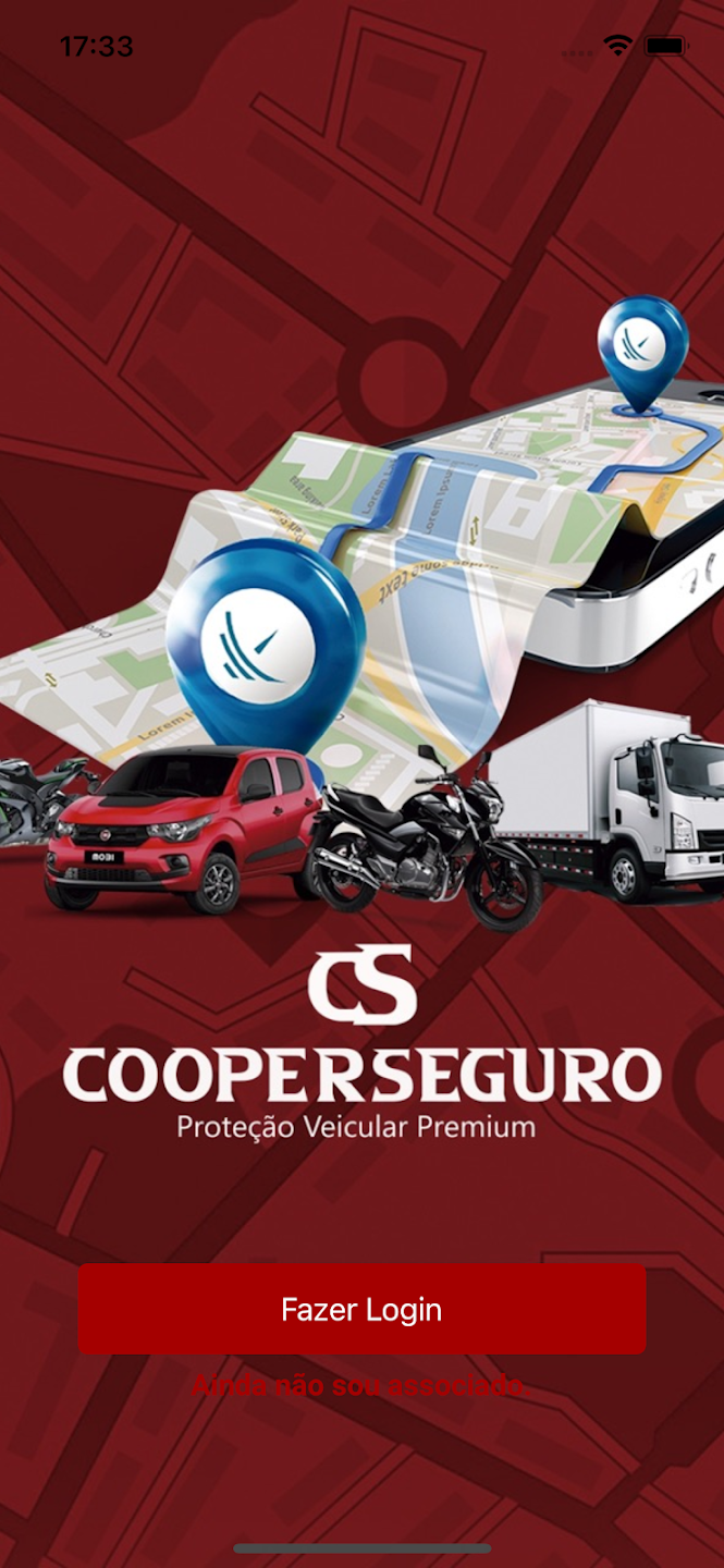Aplicativo Oficial Cooper Tela Inicial